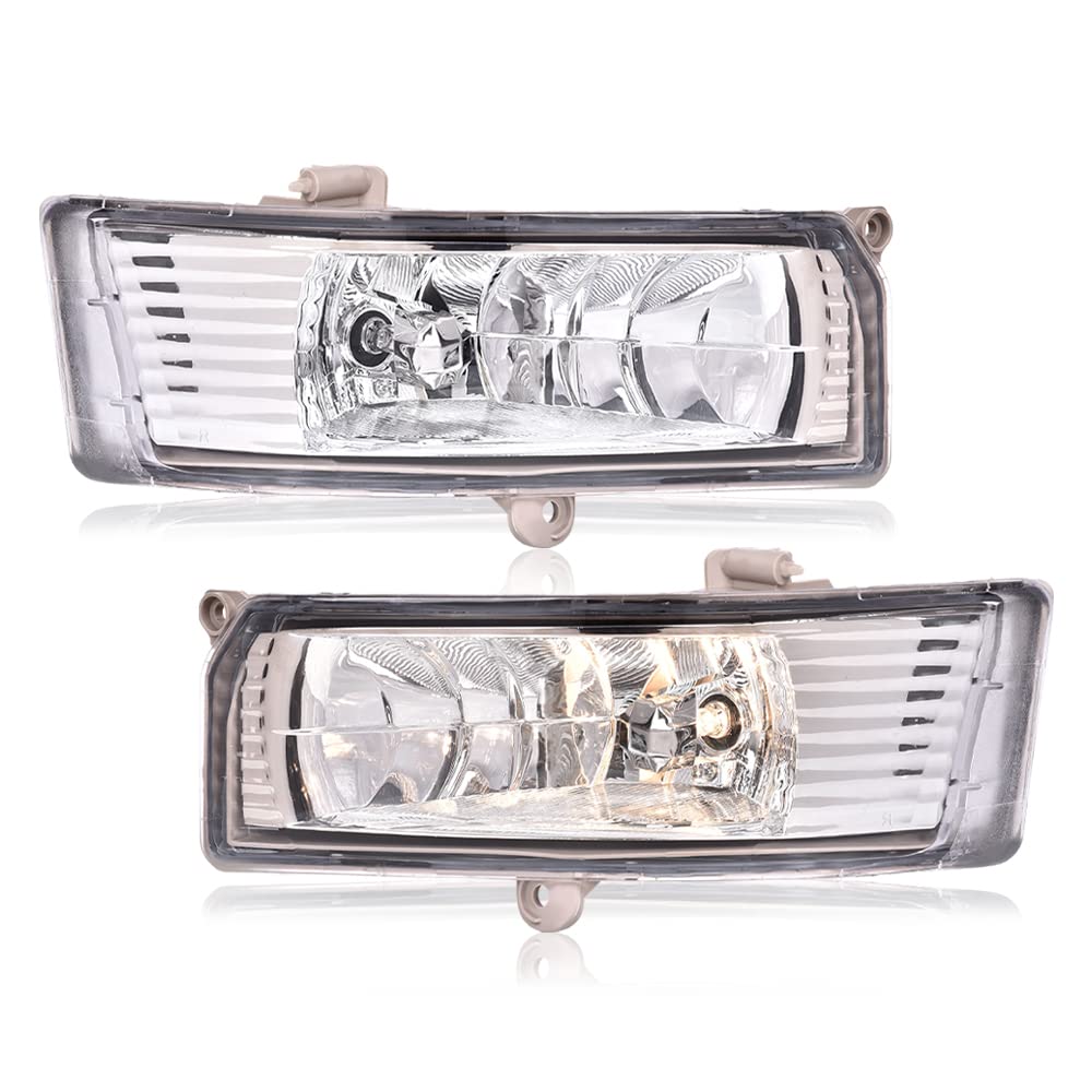 G-PLUS Clear Lens Bumper Fog Light Assembly Compatible With Toyota Camry 2005 2006 Driving Fog Lamps W/Switch + 9006 Bulbs + Wiring Kits neblineros