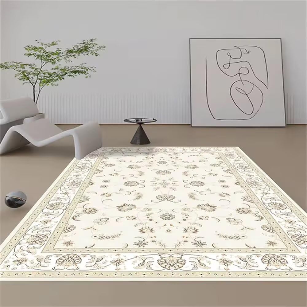 Tapis de chambre ado 200x300 grand tapis de sol lavable motif floral