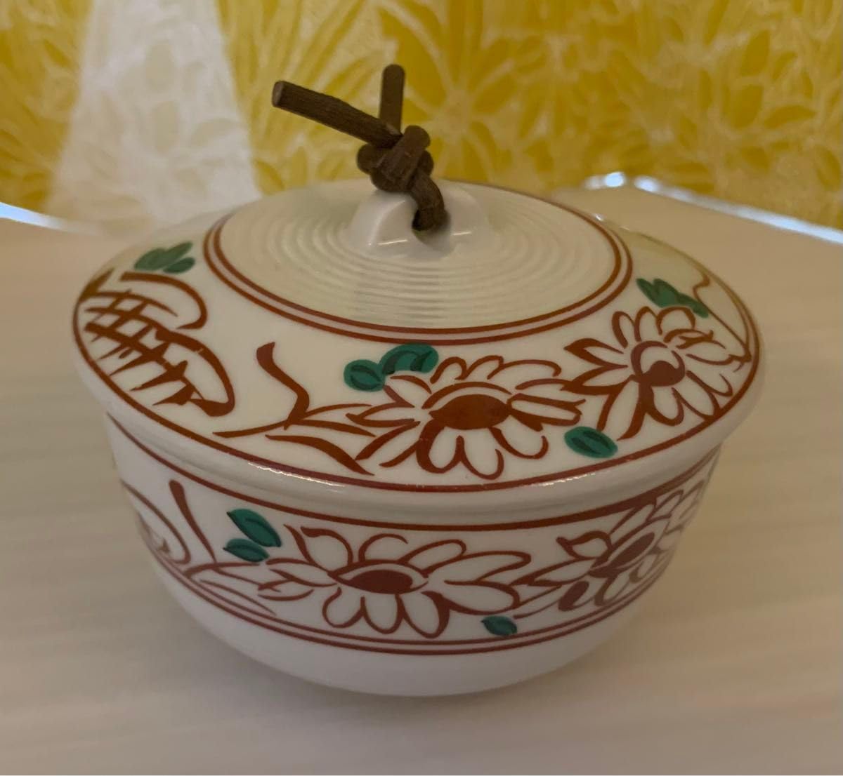 たち吉 三色 蓋物 蓋つき小鉢 蓋物椀 陶器 昭和レトロ、吉備焼き蓋物