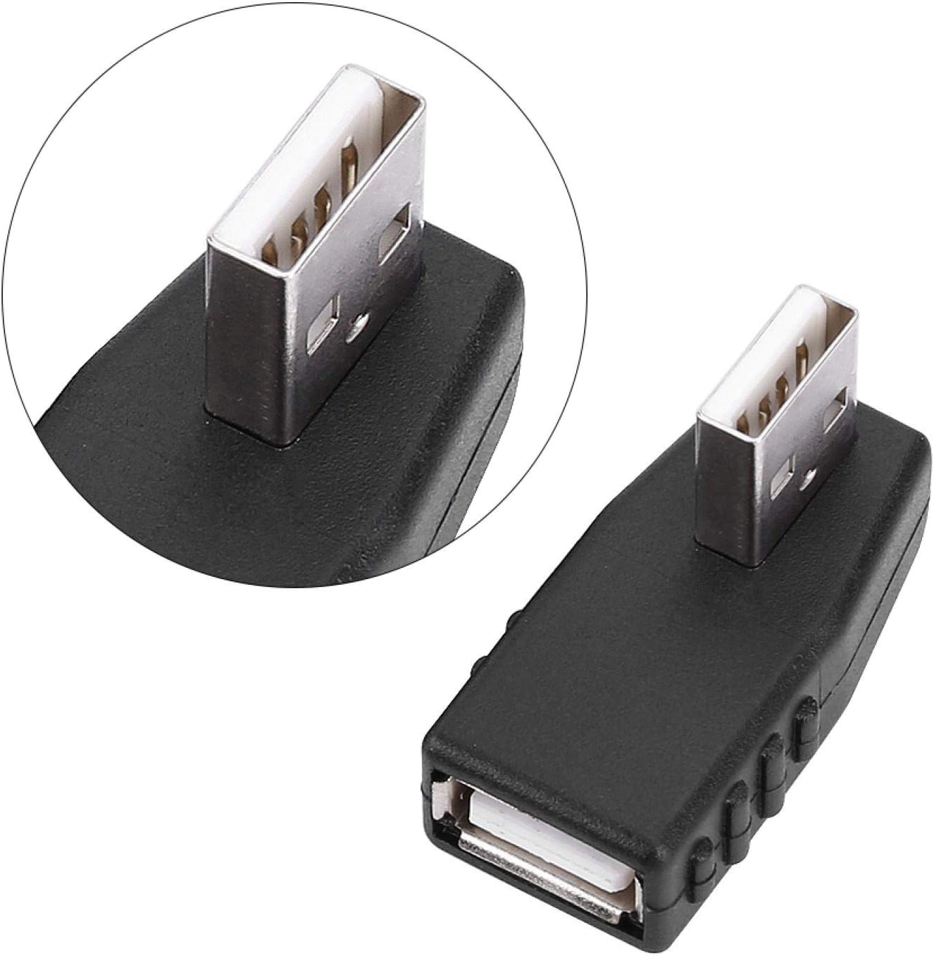 AYNEFY Mini USB to Micro USB Adapter, 40 Pcs Multiple USB2.0 Adapters Angled Mini Micro TypeB Male Female Converters Connectors Micro USB Adapter