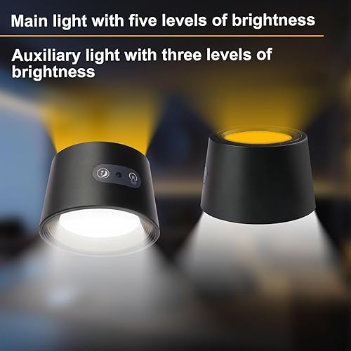 Miniatura 4 de Luces de pared, aplique de pared a pilas, 3 temperaturas de color y brillo regulable, control táctil y remoto, luces de aplique de despegar y pegar