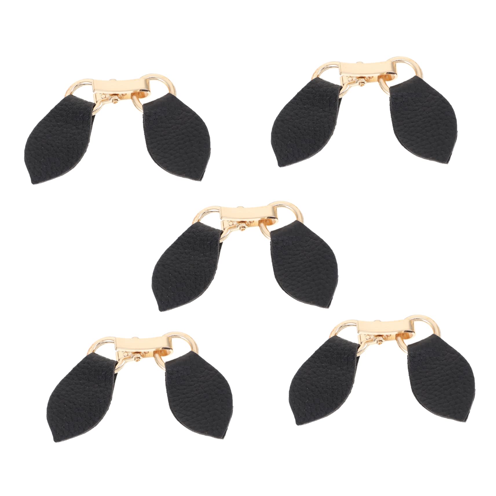 Amazon.co.jp: ULDIGI 5 ペア クリップ 装飾 黒 Pu ポンチョ ボタン