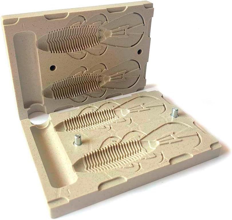 Premium Soft Plastiс Mold Lure Making Injection Molds Fishing Lures 2 Cavity Googan Bandito Bug 4''