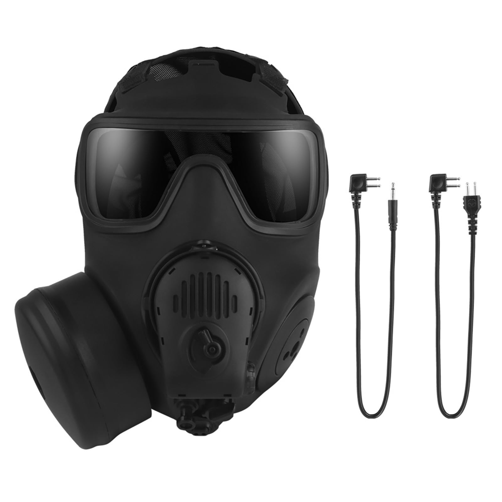 Vollgesichts-Gasmaske (Modell) – Eingebauter Ventilator Und Mikrofon, Filter-Atemschutzmaske – Filmrequisite, Cosplay, Paintball, Wargame-Ausrüstung