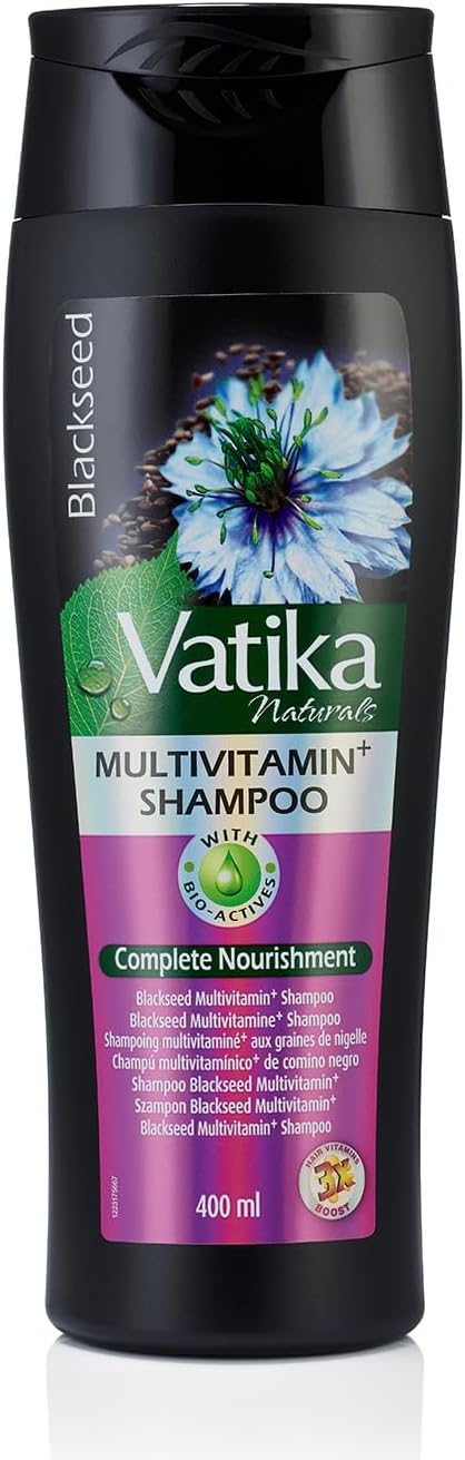 Vatika Naturals Multivitamin Blackseed Shampoo – 400ml | For Shine, Complete Nourishment & Strength | Enriched With Blend Of Vitamin A,E,F & Blackseed