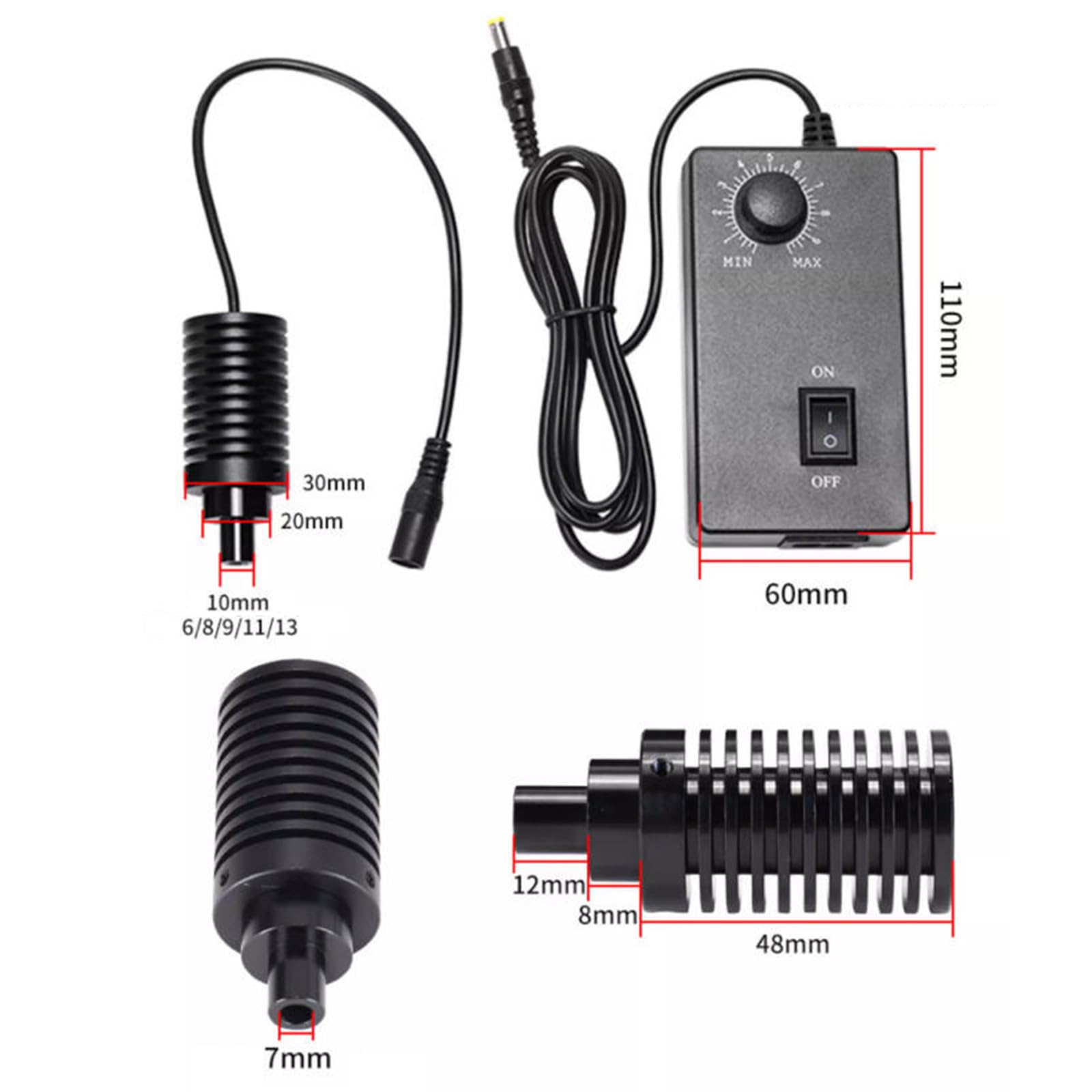 Lámpara LED para microscopio, brillo ajustable, sin efectos estroboscópicos, iluminador para microscopio estéreo y cámara industrial, fuente de luz de punto coaxial