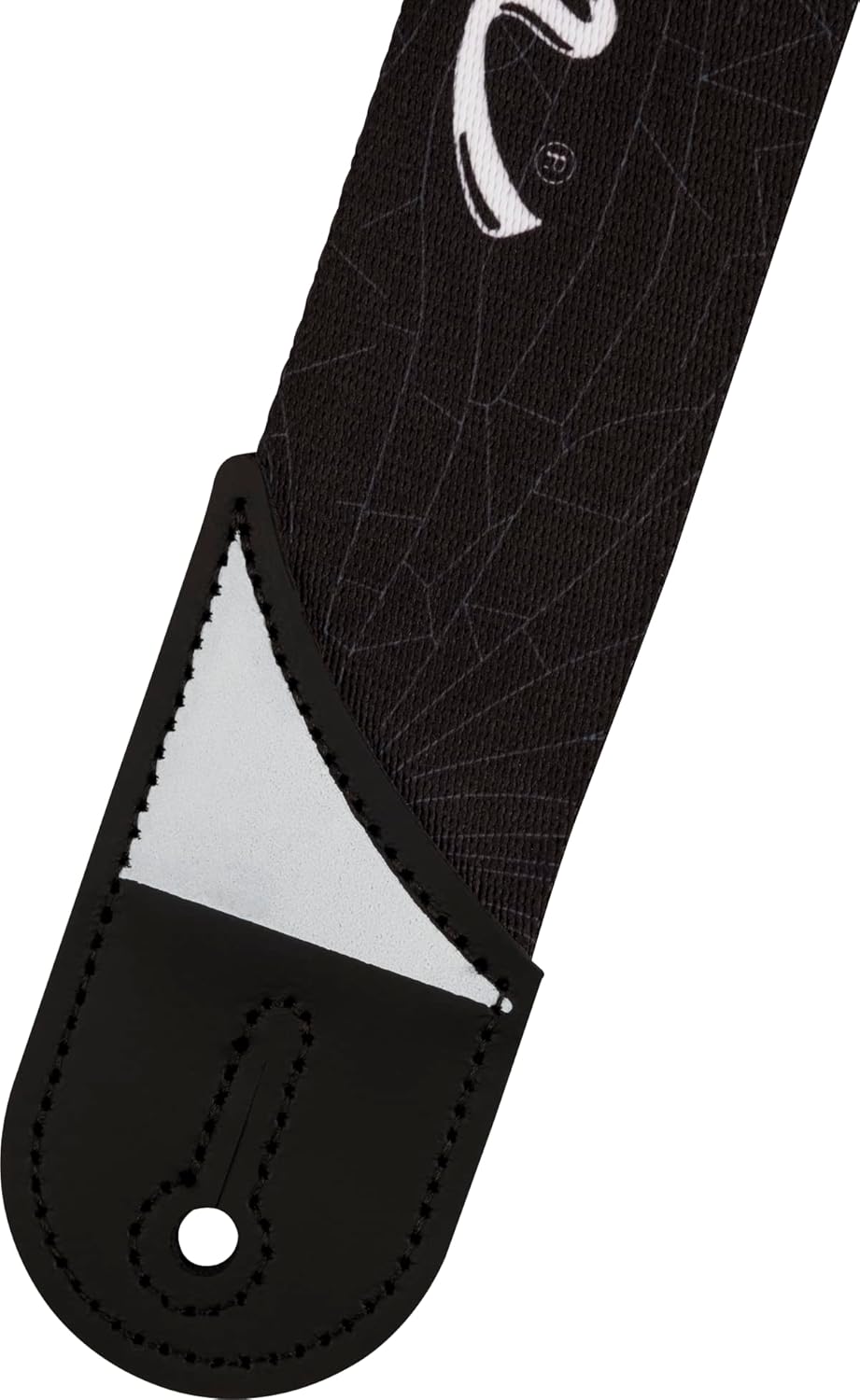 Jackson White Logo Strap, Guitar Accessories, Black, 2in