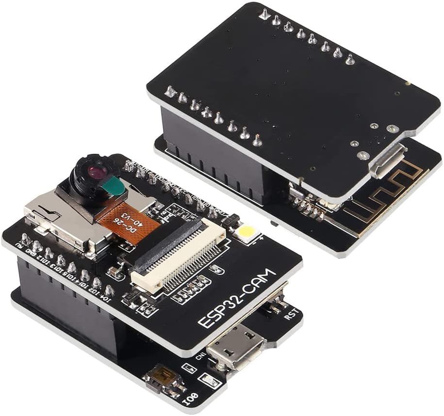 HiLetgo 2pcs ESP32-CAM Camera Module ESP32-S OV2640 2MP Camera Development Board + Micro USB to Serial Port CH340C 4.75V-5.25V Wireless WiFi Bluetooth with TF Card Slot for Arduino Raspberry Pi