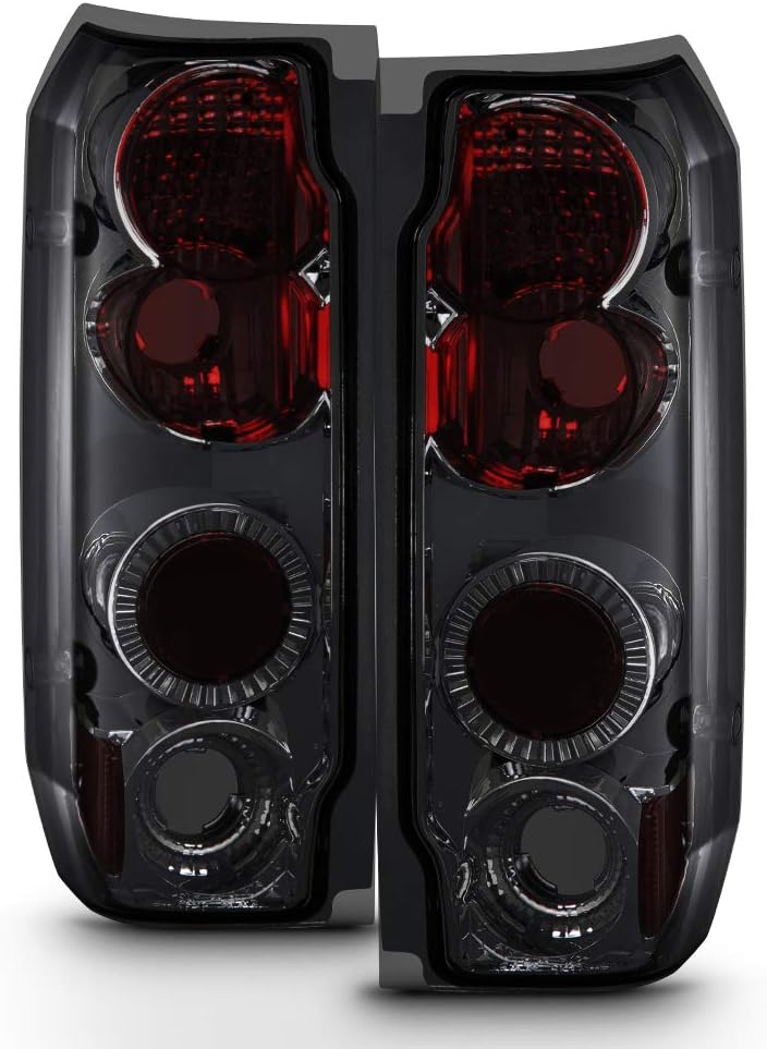 ACANII - For 1987-1996 Ford F150 F250 F350 Bronco Smoked Rear Tail Lights Brake Lamps Pair Driver & Passenger Side