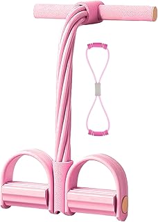 張力ロープ,8連チューブフットペダルバンド,ウエストトレーニング用ロープ | 女性初心者向けホームジムワークアウトエクササイズ用 腹部・腰・腕・脚