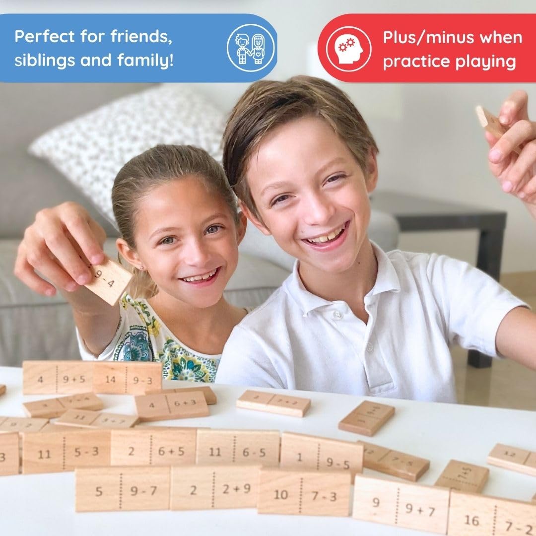 SCHMETTERLINE Domino Mathématiques 1x1 – Jeu De Calcul Pour Enfants 7 Ans Et + – Apprentissage Tables De Multiplication En S'amusant
