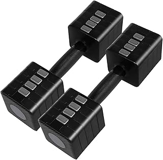 Centra Adjustable Dumbbells Set of 2, 2.8-10KG Hand Weights Set for Women/Men with Anti-Slip Handle for Full-body Exercise…