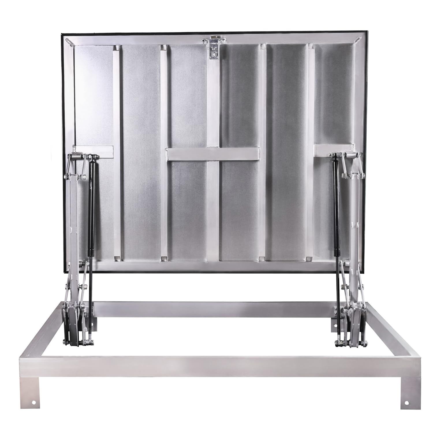 Trampilla de suelo 100 x 100 cm, exterior, Tapa de Registro, Tapa de Pozo, Puerta de Inspección, Tapa de Escotilla, marco de perfil de aluminio, 1000 x 1000 mm