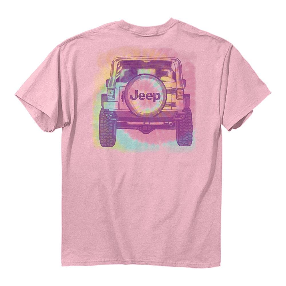 JeepWrangler Pink Tie Dye T-Shirt