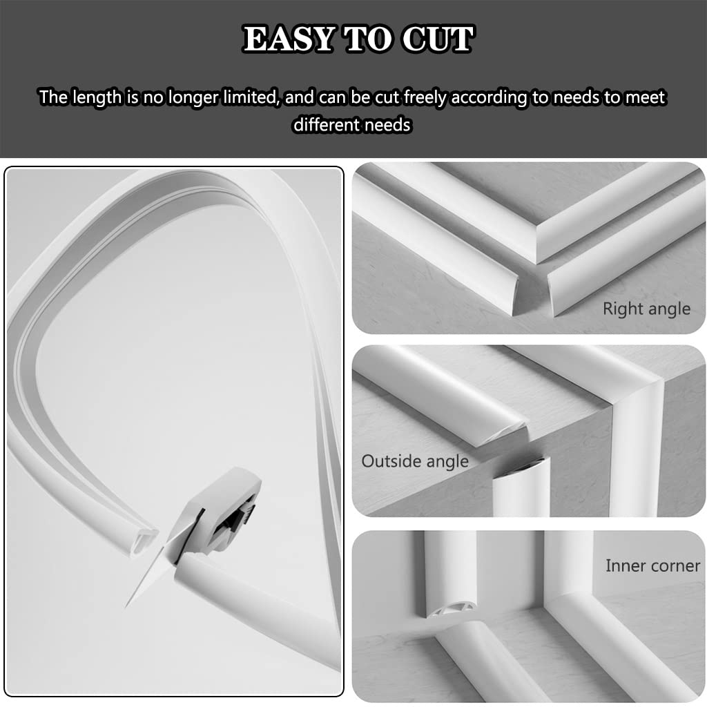 Cubierta De Cable De Piso Sala De Juegos Práctica Gestión De Cables De Piso Anti-Tripamiento, Cubierta De Cable De PVC Suave Fácil De Cortar para Piso, Cavidad del Cable-0,8 Cm/0,3 Pulgadas/Grigio/4