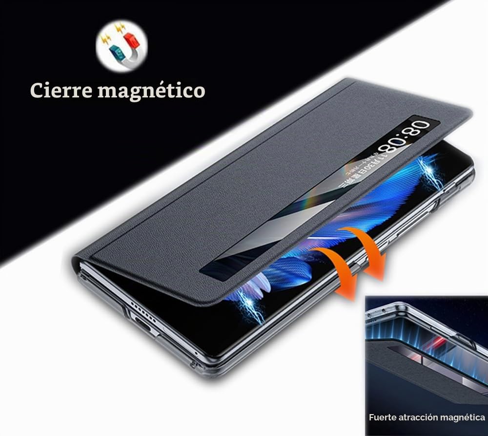Funda de Piel para Honor Magic V3. Cierre Magnético. Carcasa de Cuero Inteligente/Funda para Magic V 3. Estuche para Teléfonos Móviles