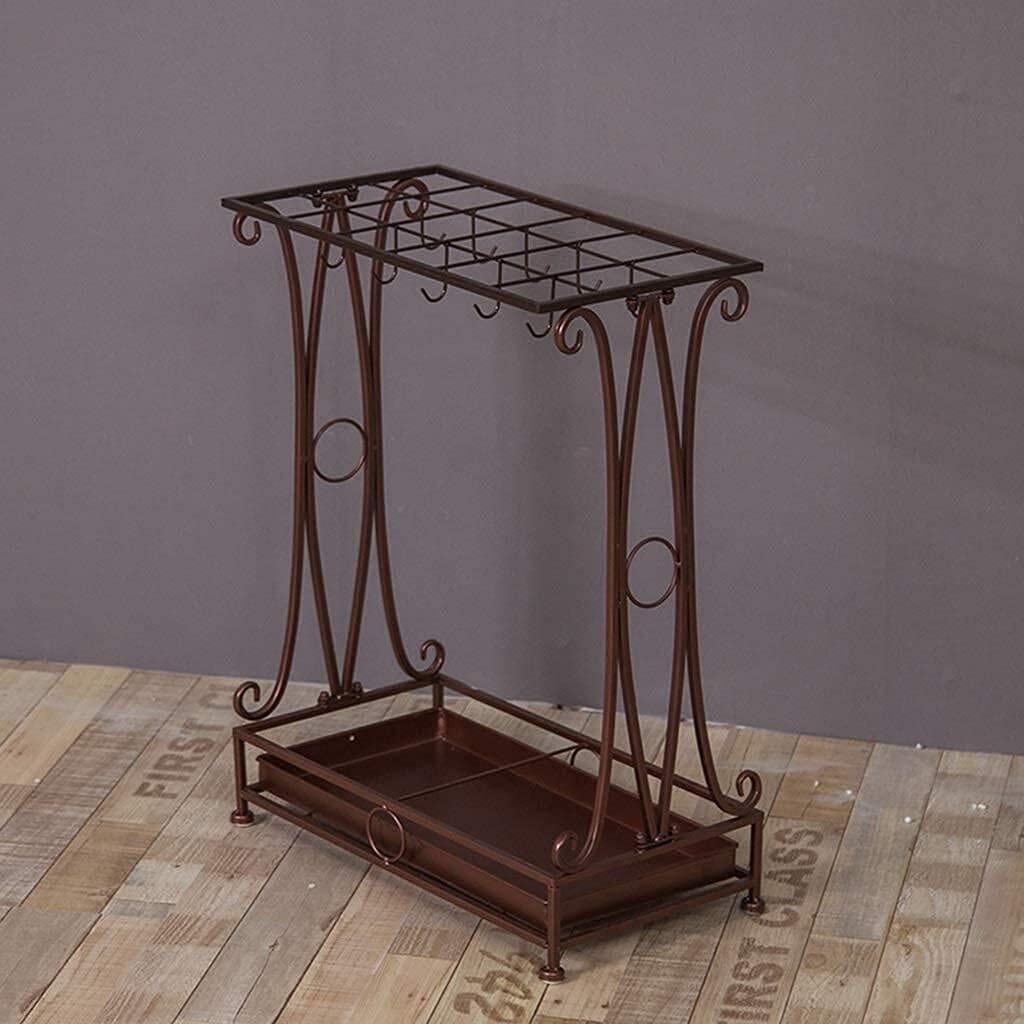 Seau de parapluie pour couloir de maison et salle de restaurant au design fer forgé