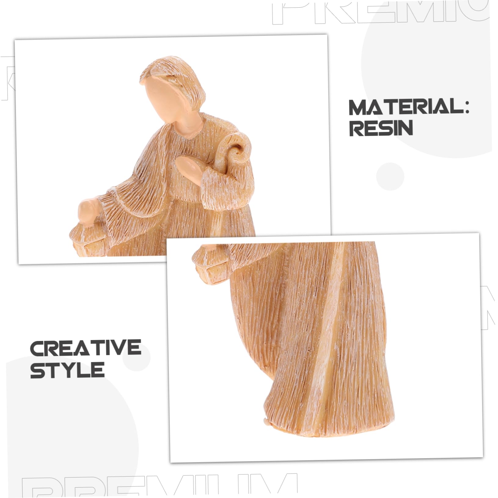 POPETPOP Decoración del Pesebre De Resina Nacimientos Esculturas del Nacimiento De Jesús Pequeñas Figuras De Jesús para Escritorio Figuras Decorativas Natividad Decoraciones Navideñas Hogar