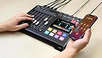 Vista 10 de TASCAM Mezclador de transmisión de podcasts Mixcast 4, grabadora e interfaz de audio USB: cuatro entradas de micrófono XLR/TRS, pantalla táctil