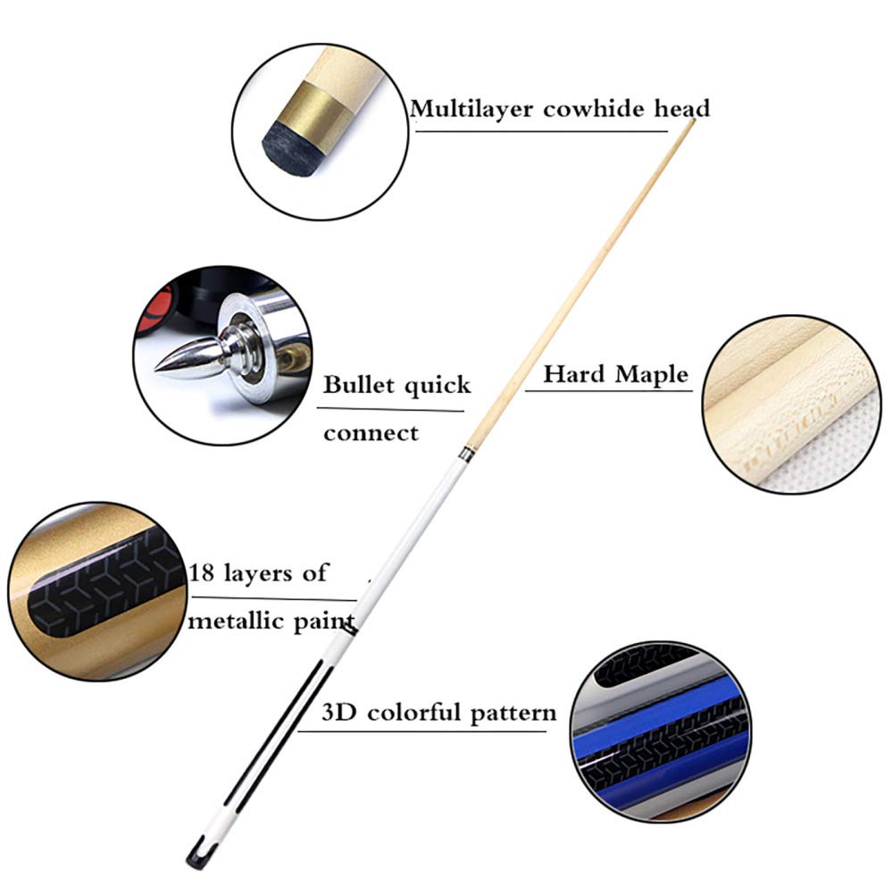 Amazon.com: Pool Cue,58in 19-20 Ounces Maple Cue Pool Cue,11.5mm