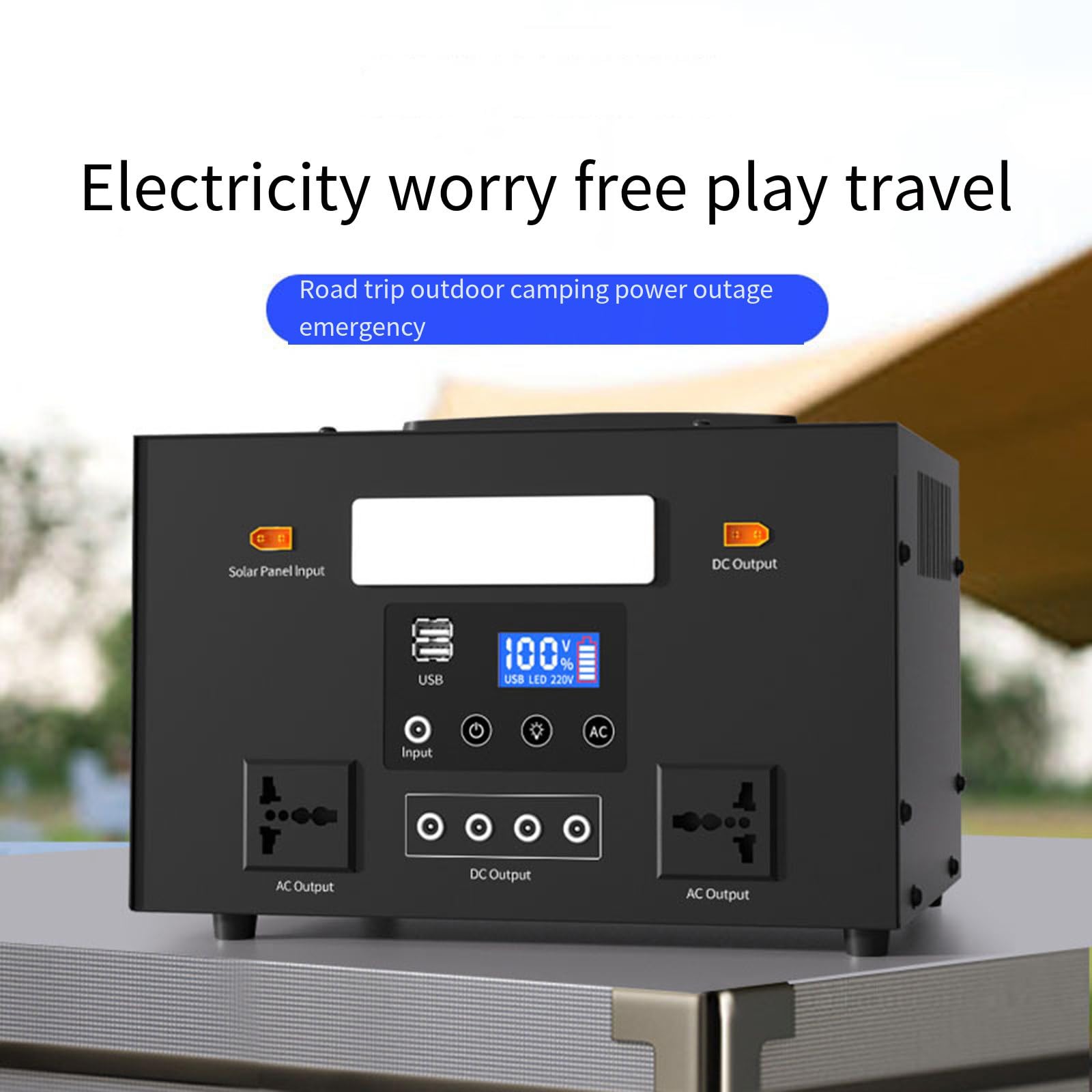 Alimentatore Mobile Esterno 220V Batteria al Litio di Backup di Emergenza per Viaggi a Guida autonoma di Grande capacità,768WH