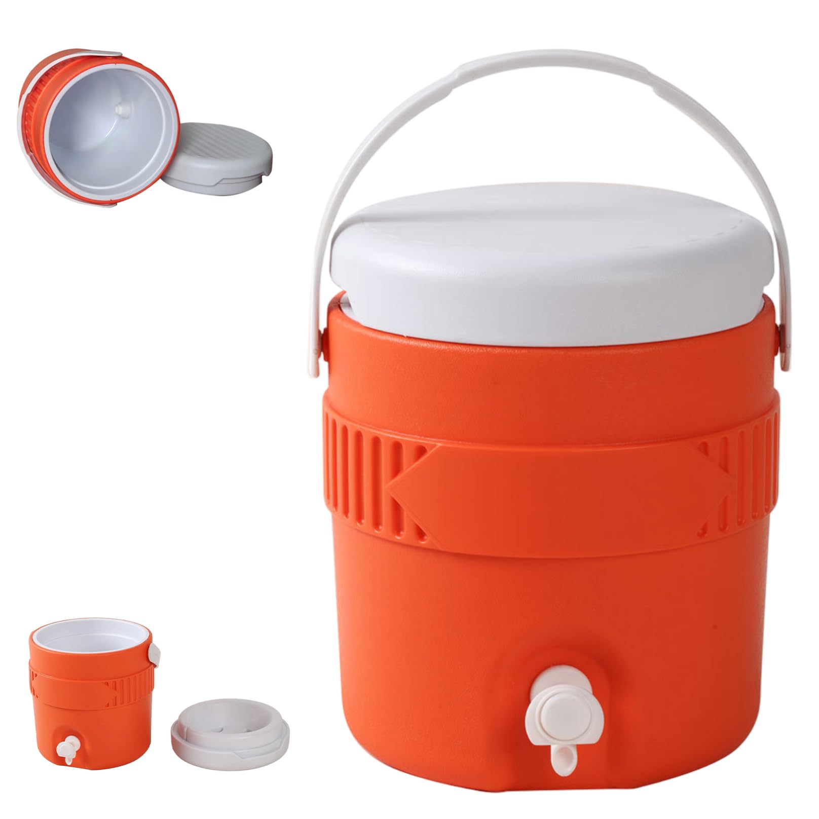 Distributeur de boissons 3,8 L portable orange pour pique-nique
