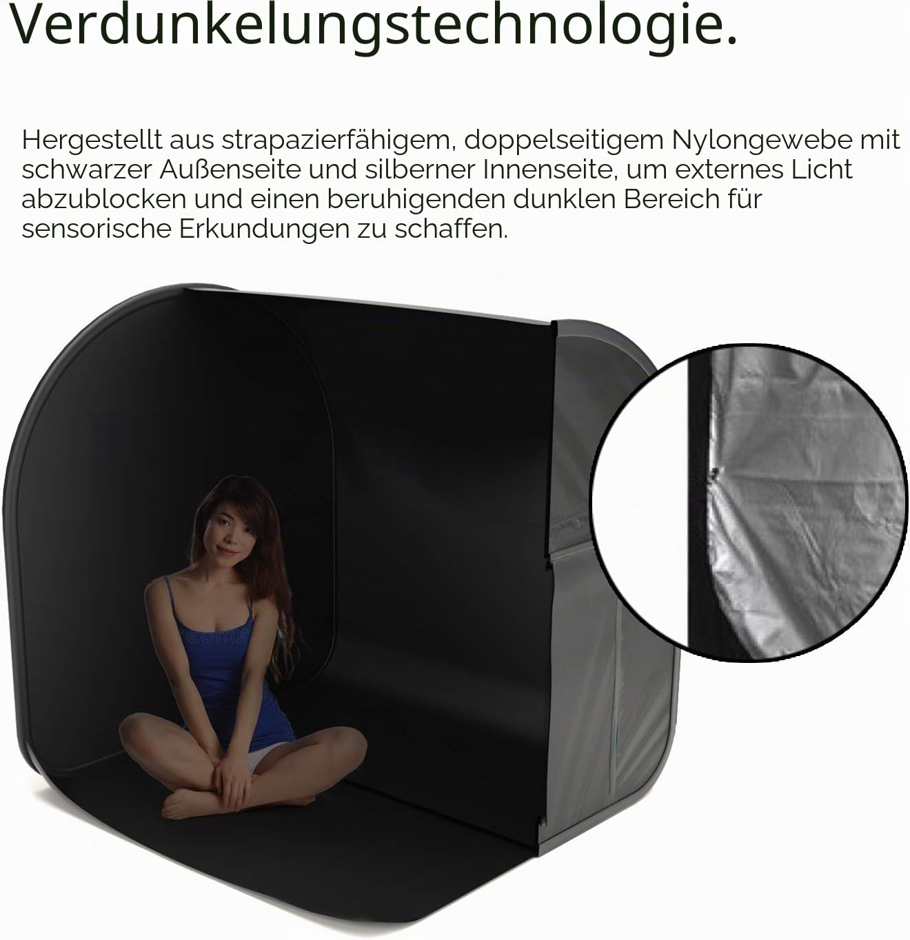 1 x Premium Pop-Up Sensory Den Verdunkelungszelt für besondere pädagogische Bedürfnisse wie Autismus, ASD & ADHS mit Reisetasche