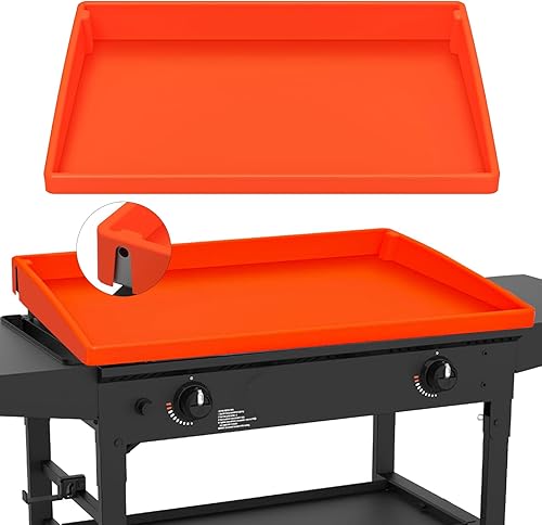 Tapete de silicona de grado alimenticio de 28 pulgadas para parrilla Blackstone, cubierta de parrilla de borde completo mejorada, protege la plancha