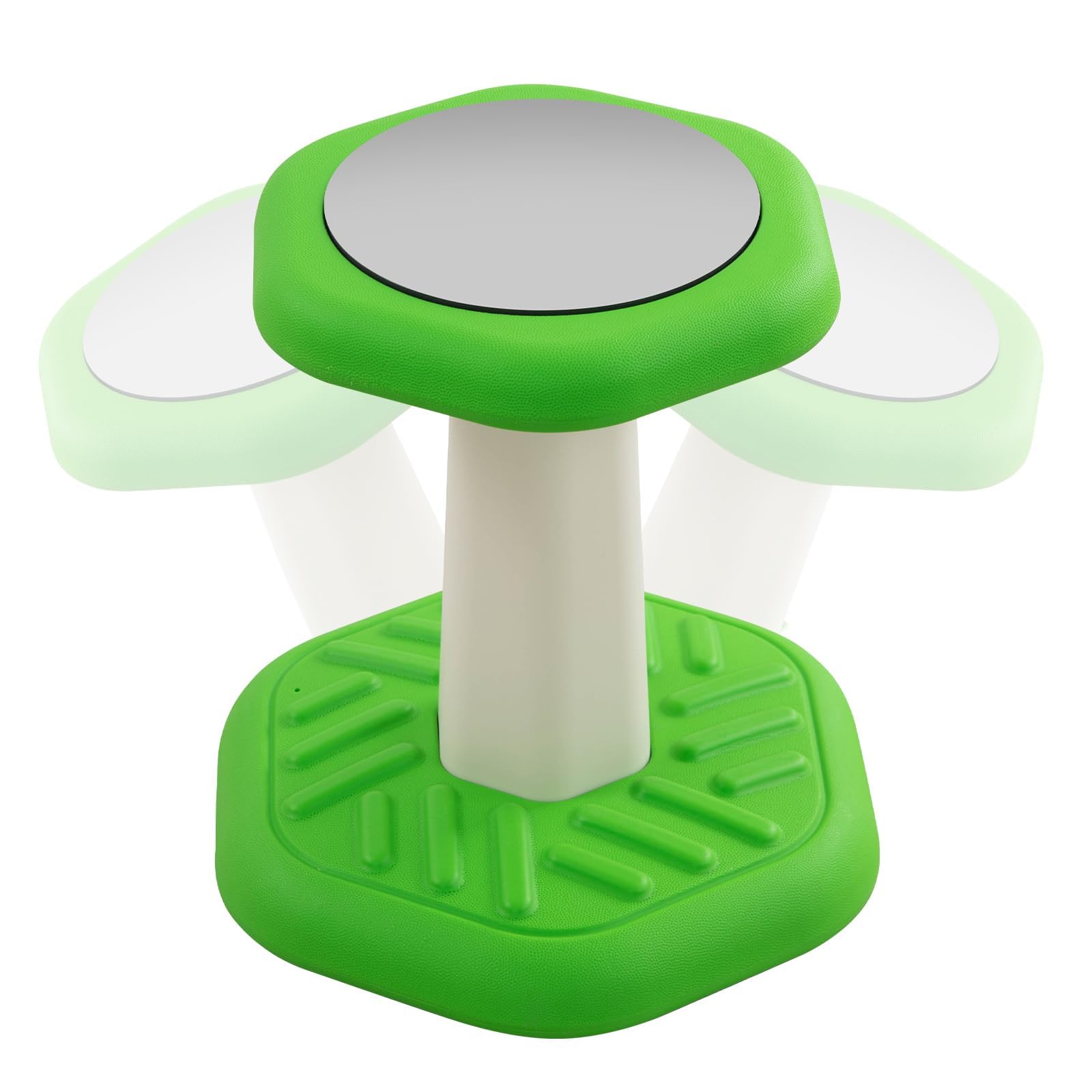 MONDEX Kids Wobble Stool, Flexible Seating for Preschool & Elementary Classrooms, Improves Focus, Posture & ADHD/ADD, Autism Kids Rocking Chair for Ages 3-8,Green
