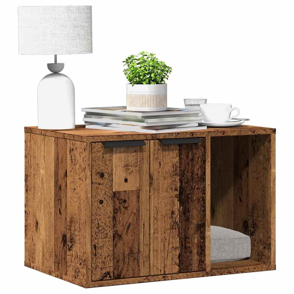 Katzenstreu Möbel Altes Holz Technisches Holz Katzentoilette Katzentoilette Couchtisch für Wohnzimmer Schlafzimmer Balkon