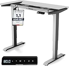 Desktronic Höhenverstellbarer Schreibtisch Gestell - Schreibtisch Höhenverstellbar Elektrisch mit Flüsterleisem Dual-Motor & Touchscreen - Hohe Tragfähigkeit - Stehtisch