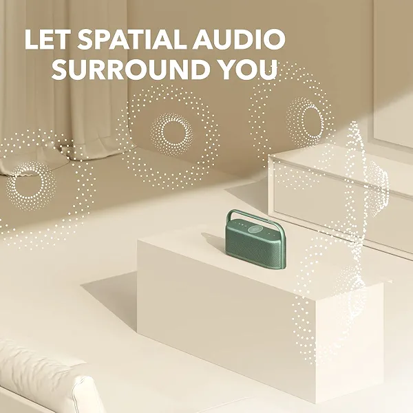 Soundcore Motion X600 Portable Bluetooth Speaker, Hi-Res Spatial Audio with Wireless 50W Sound, IPX7 Waterproof, Pro EQ, AUX-in, Portable Speaker for Home, Office, Backyard and Bathroom Use 