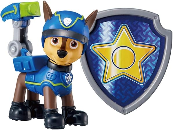Amazon パウ パトロール ワンアクションフィギュア バッジ付き スパイチェイス バッジ おもちゃ