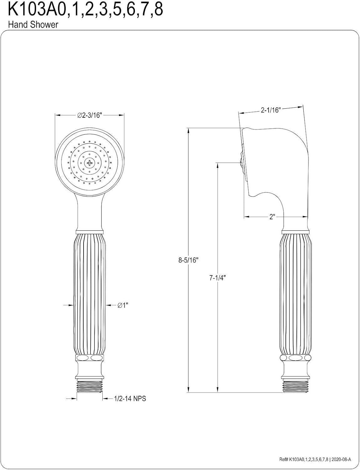 🛒 Crаzу Dеаlѕ Kingston Brass K103A5 Restoration Hand Shower, 8-Inch, Oil Rubbed Bronze
