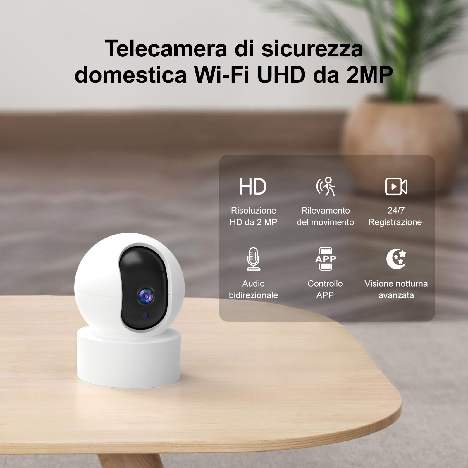 LWOHSI Sistema Allarme Casa,WiFi/4G Sistema di sicurezza domestica con Telecamera,Sensori Porta e Finestra Espandibili Fai-da-Te,Rilevatori di Movimento, Avvisi Istantanei App,Compatibile con Alexa