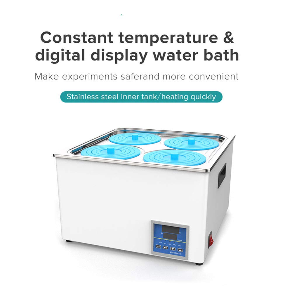Bain-Marie De Laboratoire, Bain-Marie à Thermostat NuméRique, Bain-Marie Electrique à RéServoir IntéRieur en Acier Inoxydable, RT à 100 °C, Anti-BrûLure à Sec | Capacité 12L | 800W