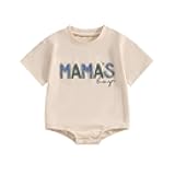 Baby Boy Fall Clothes Newborn Bubble Romper Toddler Long Sleeve Mama's Boy Letter Bodysuit Winter Infant Outfits