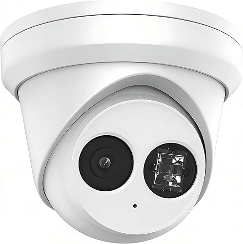 DS-2CD2383G2-IU 4K 8MP Cámara IP PoE Turret Cámara al aire libre con detección de humanos/vehículos, lente de 0.110 in, visión nocturna, IP67, IK10,