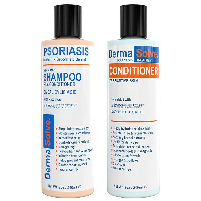 Buy Scalp Psoriasis & Dandruff Shampoo and Conditioner by DermaSolve Seborrheic Dermatitis
