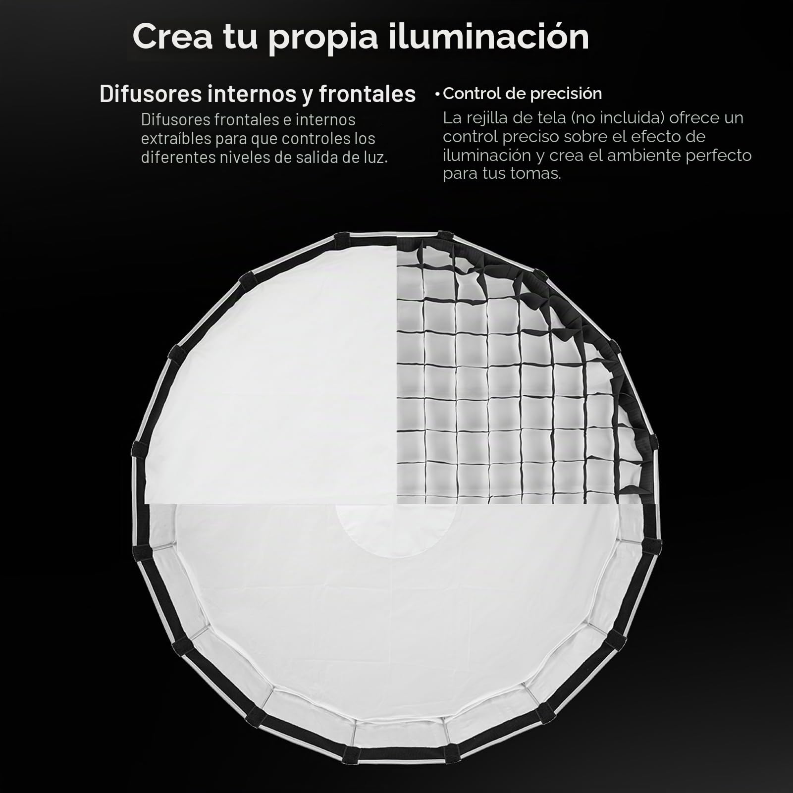 Godox S85T Softbox Tipo Paraguas de liberación rápida de 85 cm/33,5 Pulgadas, Softbox Plegable Desmontable con Soporte Bowen estándar y difusores para fotografía, Speedlite, Flash de Estudio, monoluz
