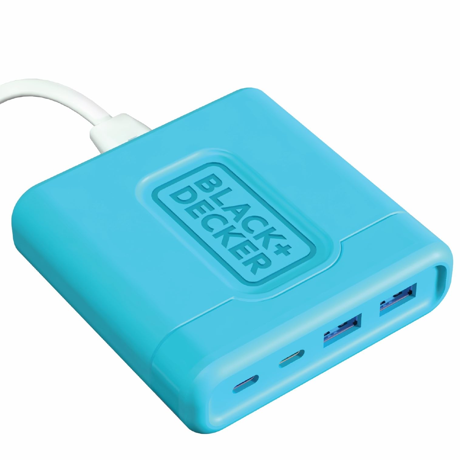 BLACK+DECKER USB C Fast Charger 65W 4 Port Type USB C Charging Station Hub Block TypeC Wall Charger Power Strip Adapter Plug 2 USBC 2 USBA for iPad iPhone 15 14 13 12 Pro Max Pixel Note Galaxy, Blue