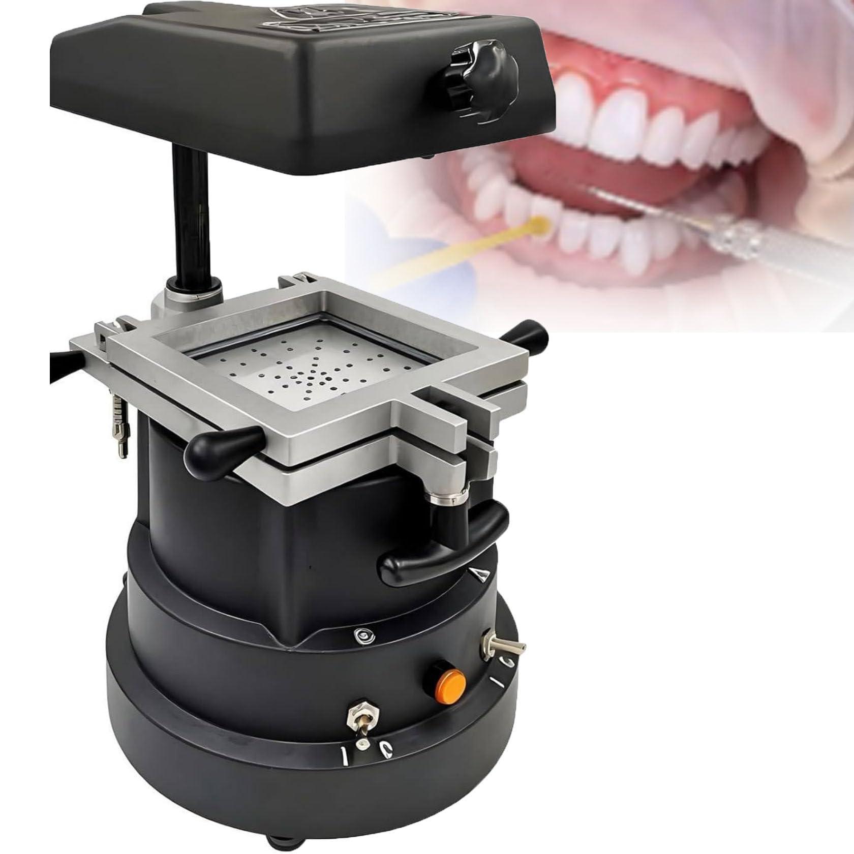 Macchina Per Stampaggio Sottovuoto Per Attrezzature Odontoiatriche, Macchina Per Stampaggio A Pressa Per Termoformatura A Caldo, Macchina Per Stampaggio Sottovuoto Per Laboratorio Odontoiatrico
