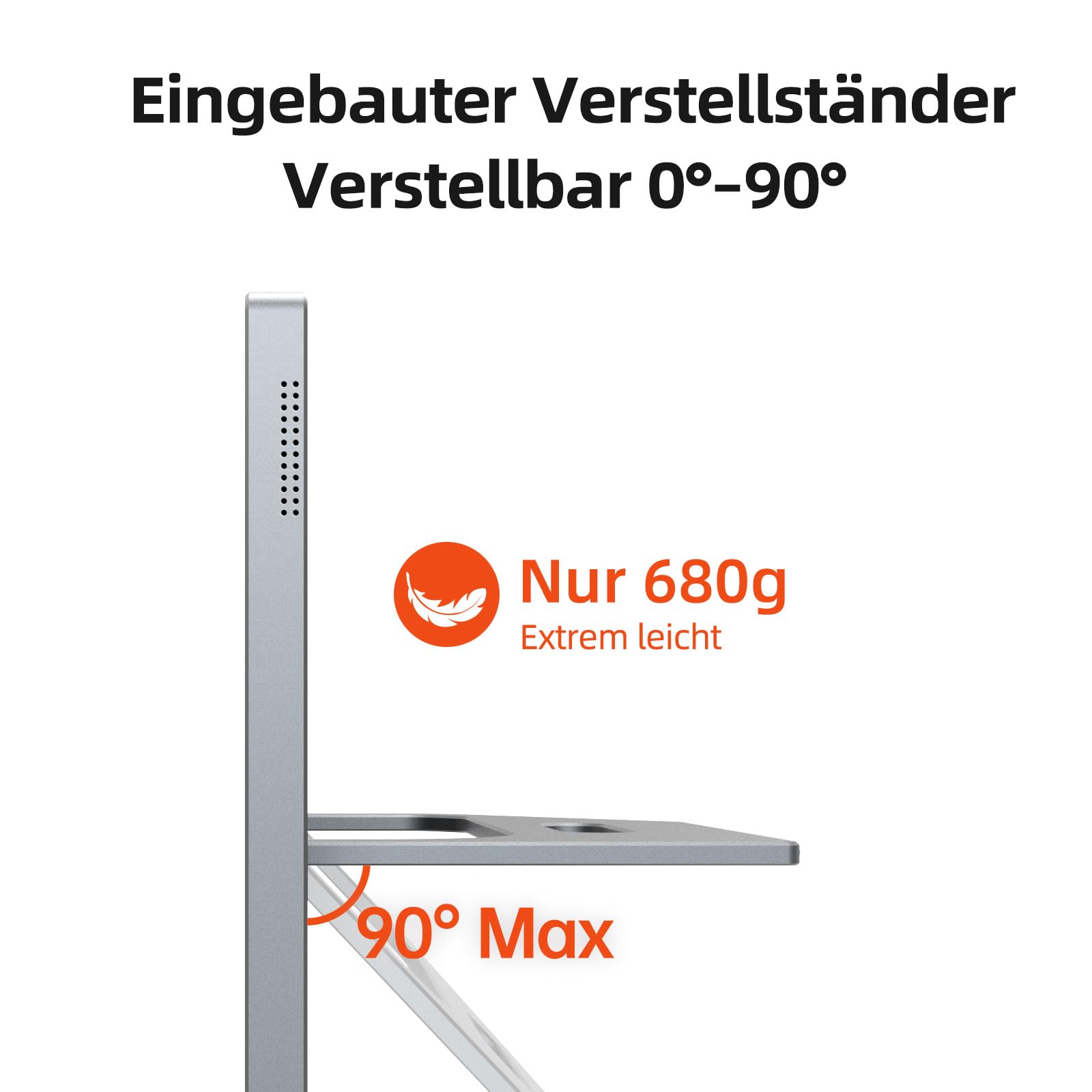 Intehill 4K Tragbarer Monitor 13,4 Zoll UHD 500 nits, IGZO-Panel 16:10 3840x2400, Dual-USB-C & HDMI, leichtes Aluminiumgehäuse nur 680g mit Standfuß - U13ZC - 5