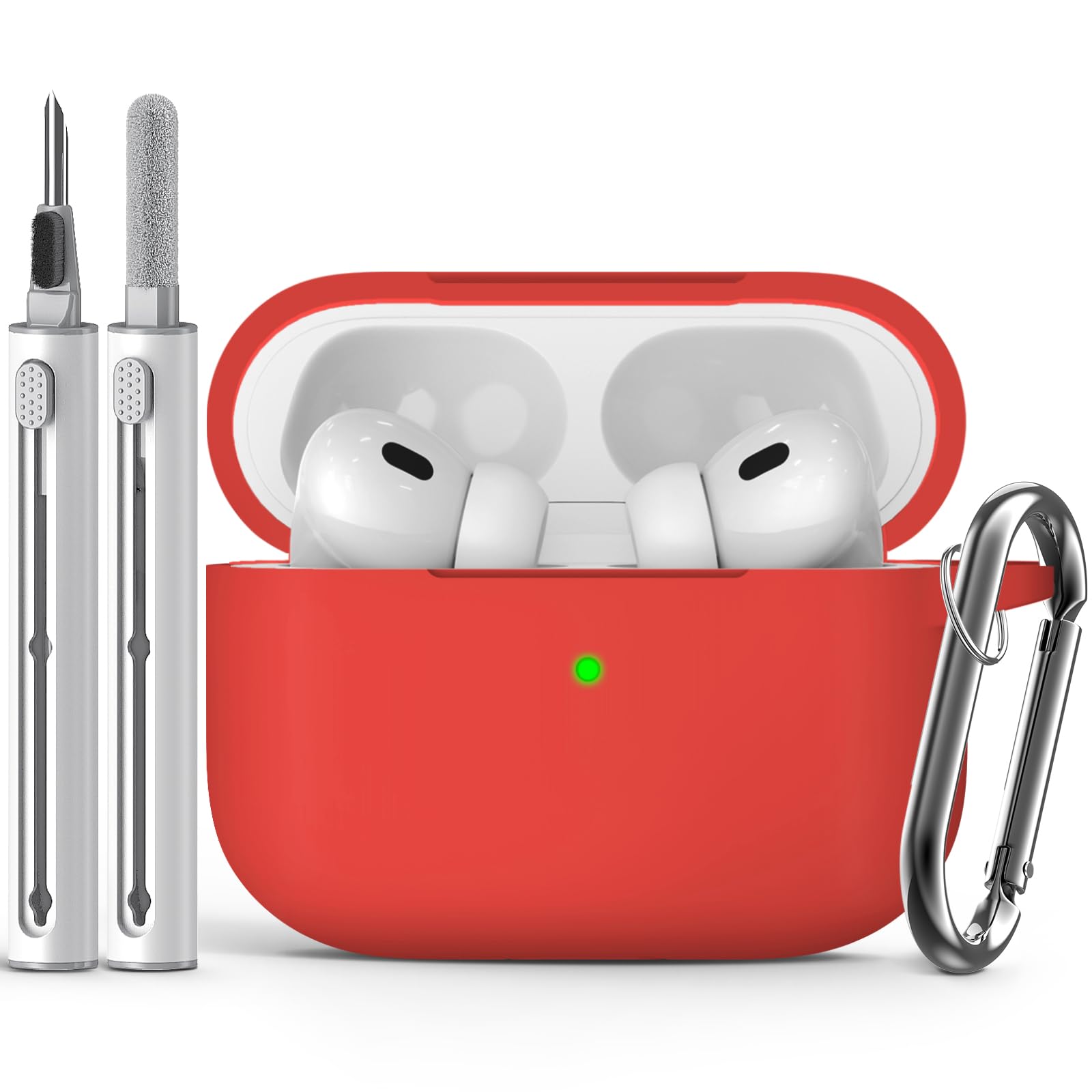 Inesore Compatible with AirPods Pro 3 Case with Cleaning Kit, Silicone Protective Case Cover for Apple Air Pods Pro 3rd (2025), Unisex Design - Black — view 67