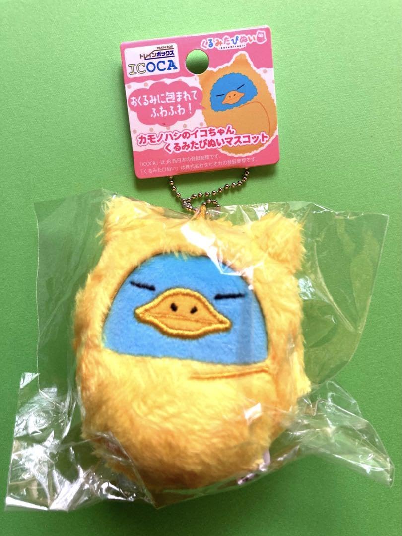 ICOCA付き イコちゃんぬいぐるみ カモノハシのイコちゃん 駅員さんぬいぐるみ（M）: 鉄道グッズ