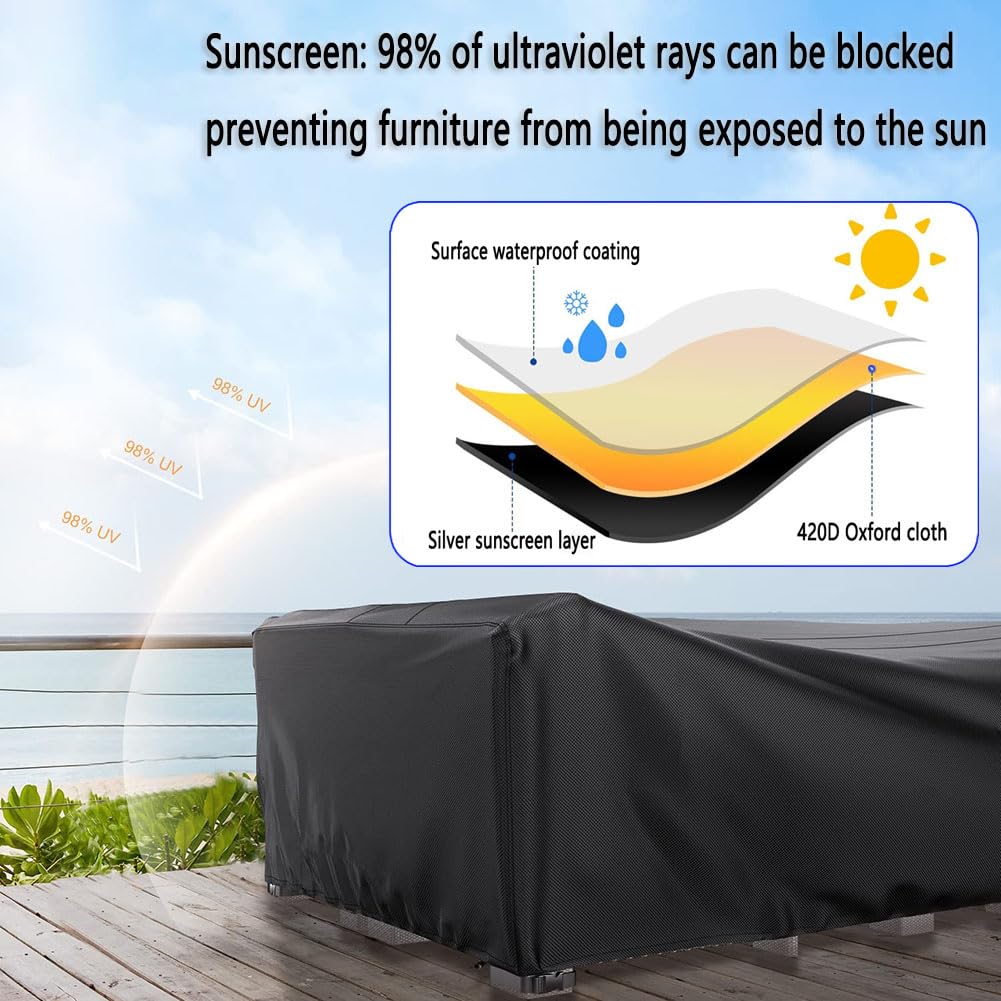 Gartenmöbel-Abdeckung – 380x240x100 Cm, Silber, Wasserdicht Aus 420D Oxford, Mit Kordelzug & Schnallen
