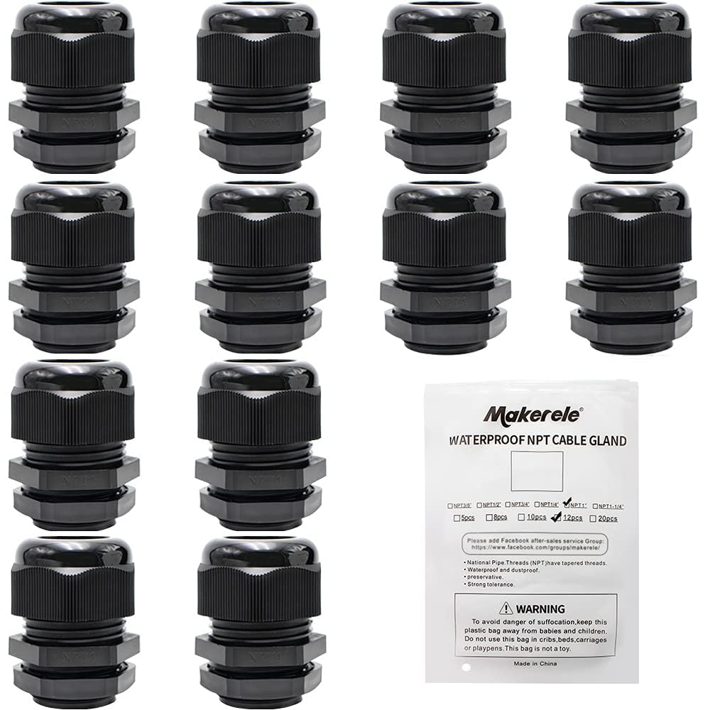 MAKERELE Cord Grip NPT Cable Glands Kit for Electrical Waterproof Box — Amazon image 10