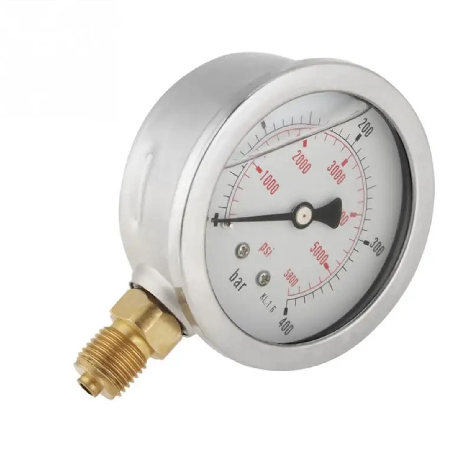Manómetro hidráulico de 0-400 Bar y 0-5800 PSI, G1/4, Esfera de 68 mm, Herramientas de medición