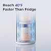 Enfriador de leche materna portátil de 22oz para trabajo y viajes, frío por más de 30H | enfriamiento rápido a 40°F | enfriamiento al vacío 720° | 22oz y 2 biberones | 4 anillos de hielo | abertura extra ancha 7