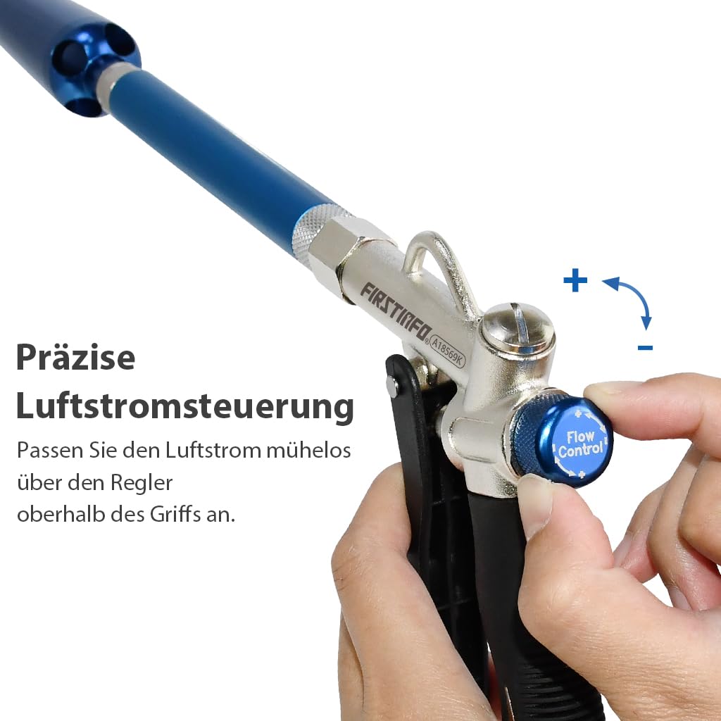 FIRSTINFO A18569KEU Druckluft Ausblaspistole Zweiwege Windstorm Kit